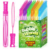 SpringFlower 48 Pcs Bubble Wand, Bubble Wands Bulk, Bubble Party Favor Supply for Summer Indoor & Outdoor Activities, Bubble Sol