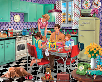White Mountain Puzzles Breakfast Table, 1000 Piece Jigsaw Puzzle