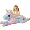 EARTHSOUND Giant Unicorn Plush Toy, 43" Jumbo Soft Multicolored Stuffed Animal, Cute Fluffy Gift for Kids