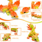 GHIAKQYT 8PCS 3D Printed Dragon Toys  Articulated Dragon Fidget Toy Flexible Desk Pets  3D Printed Animals Toys Gift for Kids mature-themed Home Office Decor