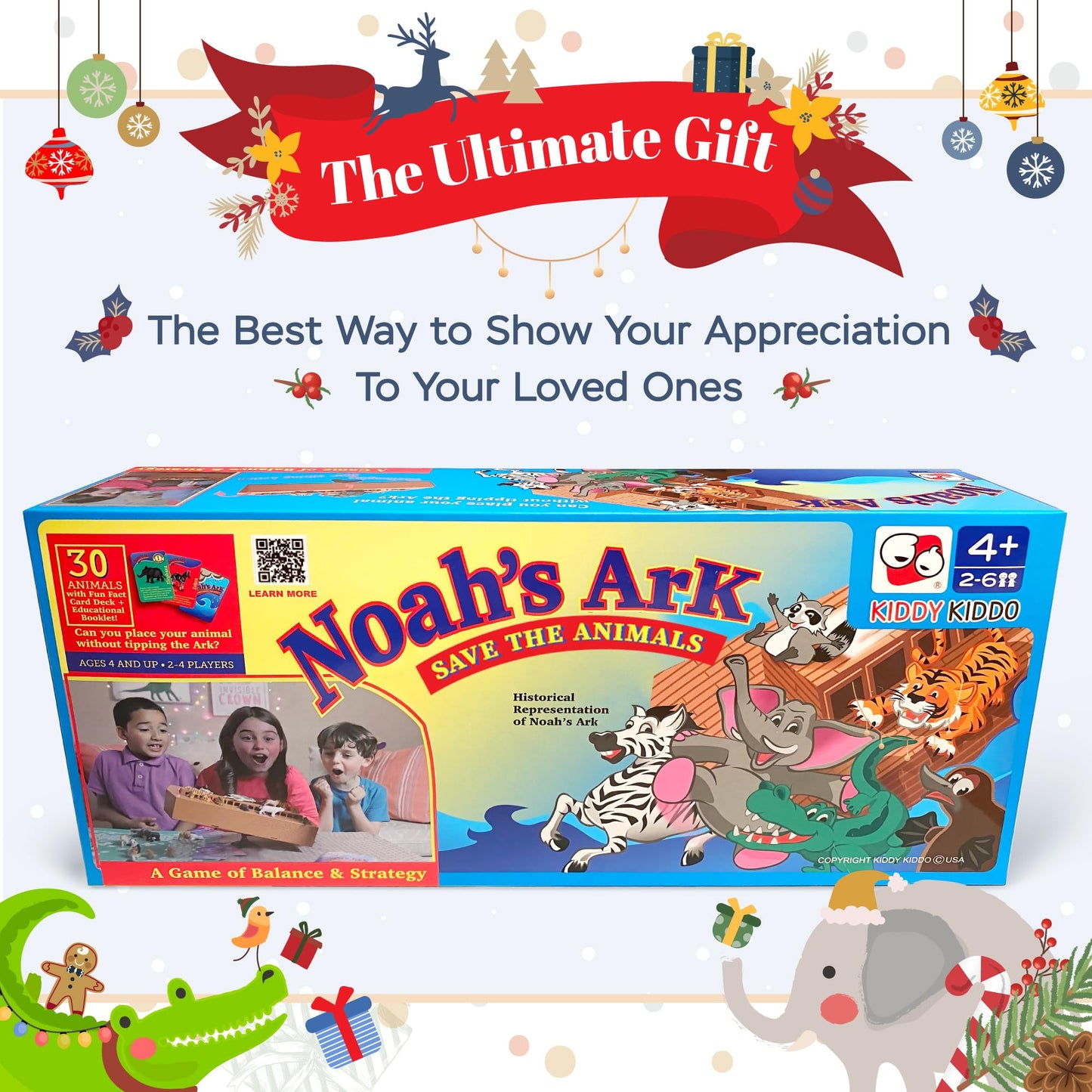 Noah'S Ark Educational Balancing Board Game For Kids & Toddlers - Christian Bible Animal Toy With Rocking Balance - Fun And Learning For Kids