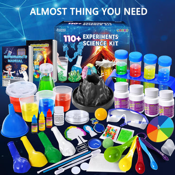 Jopsheen 110+ Science Experiments Kits For Kids, Science Projects Stem Activies Toys Gifts For Boys & Girls, Volcano Eruption, C