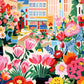 Cross & Glory 1000 Piece Jigsaw Puzzle - Petal Promenade, Large Size, Satin Finish, Spring Hues, Model CG-M-069