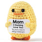 Zlsptk Positive Crochet Animals Duck Emotional Support Plush Funny Gift For Women Friends Mom Birthday Emotional Support Doll Kn