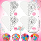 Moinchore 48 Pcs Fall Christmas Crafts Bouquet Color Your Own Paper Bouquet Coloring DIY Crafts Happy Teachers Mom Grandparent G