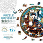 Wooden Puzzles for mature-themeds - Challenging The Dragon's Library mature-themed Puzzle  Unique Animal Shaped Wooden Jigsaw Puzzles for mature-themeds  Creative Gifts Family Games 8.5 * 8.5in 100pcs