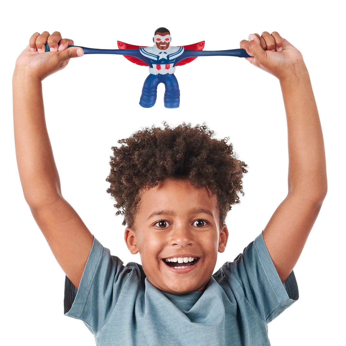 Heroes of Goo Jit Zu Marvel Hero Pack - Captain America Sam Wilson - 4.5" Squishy Toy - Multicolor - Model 41371 - Durable ABS Material