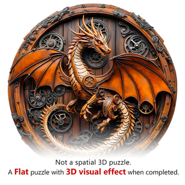 Wooden Puzzles for mature-themeds  Mechanical Dragon Wooden Jigsaw Puzzles for mature-themeds  Wood Puzzles mature-themed  Unique Animal Shape  Gifts for Friends and Family  Wall Art Canvas Puzzle (L -13.4*13.3in -300 pcs)