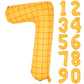 40 In Matte Yellow Number Balloons Helium Foil Mylar Balloon Birthday Party Banquet Decoration Digital 7