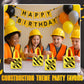 Bedwina Construction Themed Party Supplies - (24 Pack) Construction Party Favors Hat & Mini Tote Bag Supplies - (12) Yellow Cons