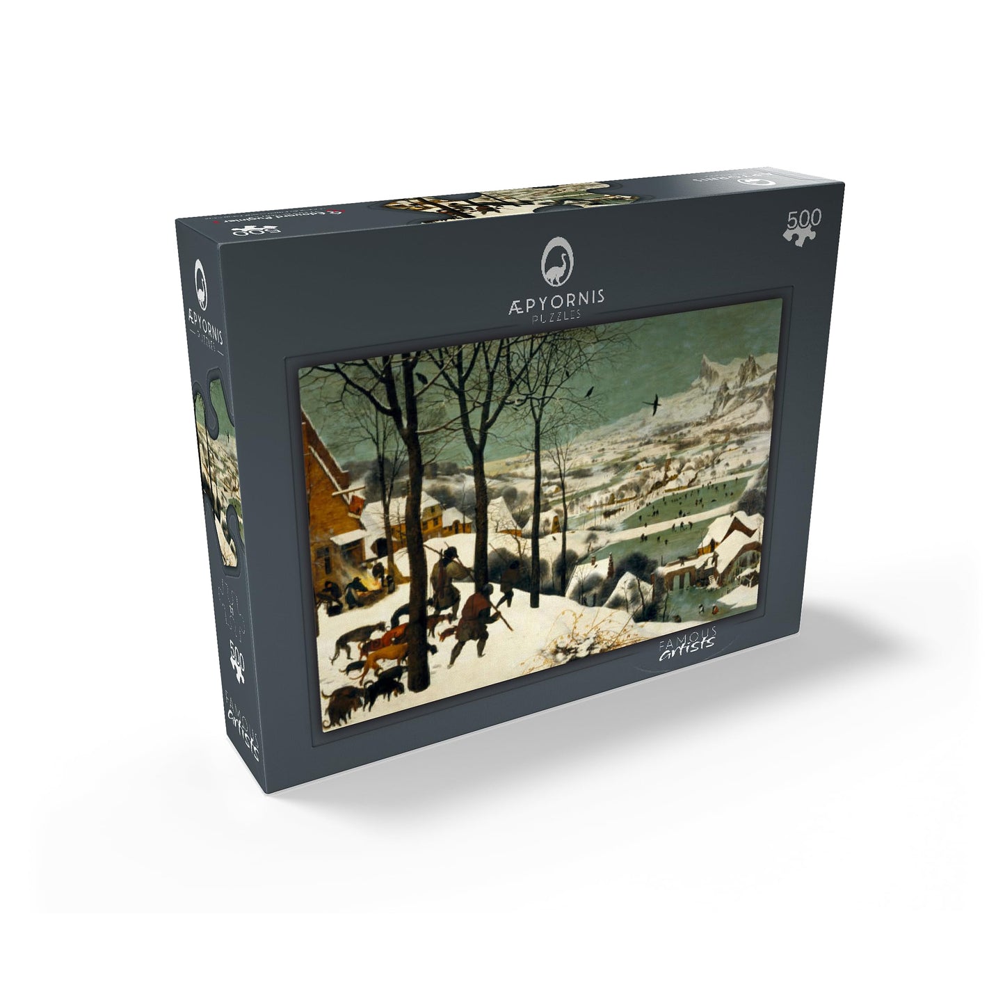 MyPuzzle Hunters in The Snow 1565 by Pieter Bruegel The Elder - Premium 500 Piece Jigsaw Puzzle for Adults