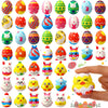 Halloscume 48 Pack Easter Stress Balls, Easter Eggs Squeeze Toys Basket Stuffers Slow Rising Stress Squeeze Toys for Kids Party 