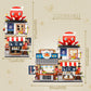 Japanese Street View Takoyaki Shop Mini Building Blocks, Moc Creative Japanese Toys For Girls 6-12 Years Old, 722 Pcs Simulation