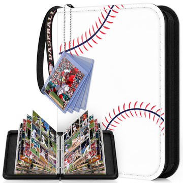 Baseball Card Binder 720 Pocket, Trading Card Binder With Toploaders Card Display, Premium Baseball Card Holder With Baseball Pa