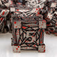 ORIFANTOU Metal DND Dice Set Dungeons and Dragons Dice with Box, Blood Spatter Debris D&D Dice RPG D and D Dice Role Playing Gam