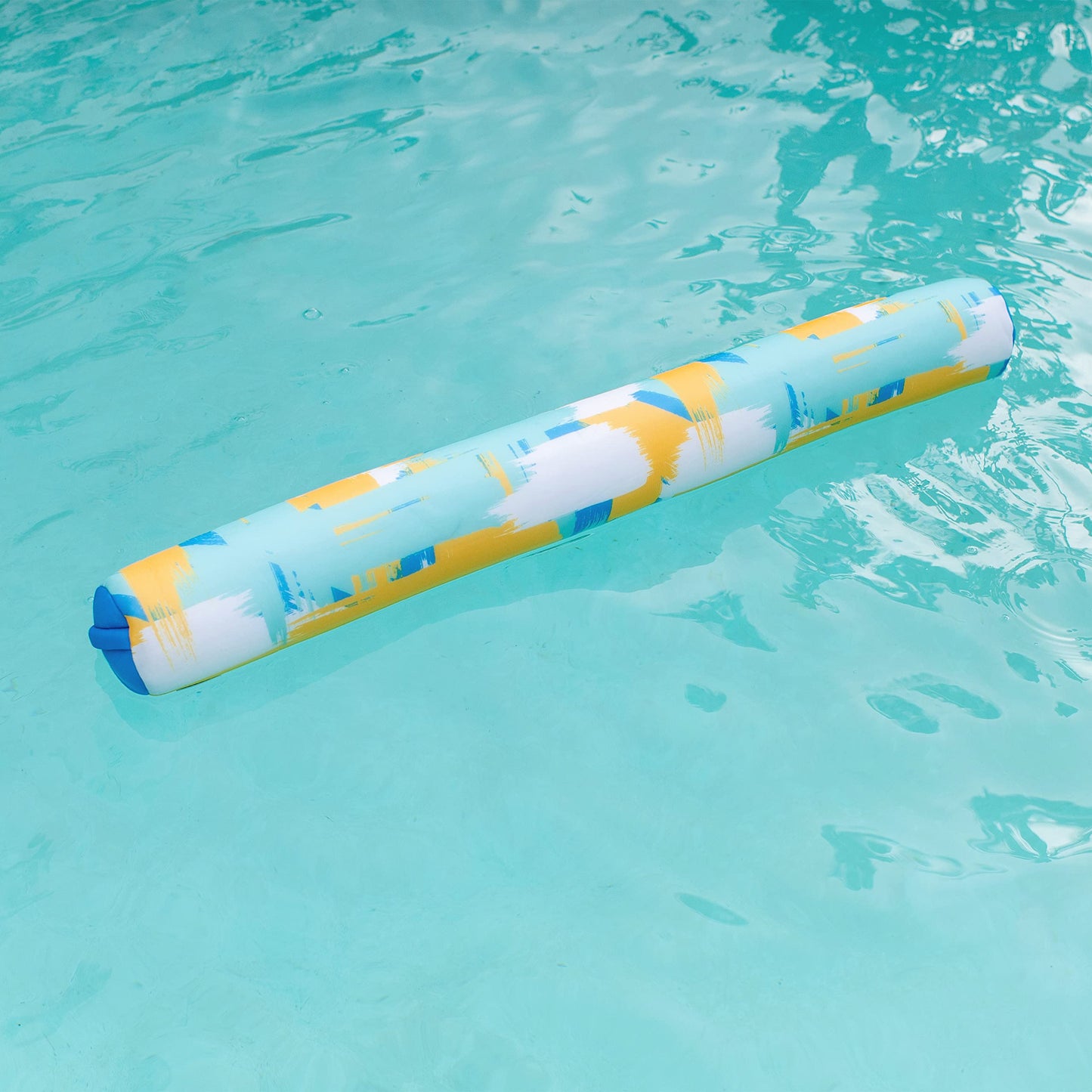 Big Joe Noodle 2 Pack No Inflation Needed Pool Floats, Paintbrush Yellow Double Sided Mesh, Quick Draining Fabric, Jumbo 4 Feet