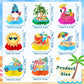 JULMELON 8PCS Summer Party Decorations Honeycomb Centerpiece, 3D Double Side Summer Beach Pool Party Table Toppers for Hawaiian