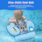Inflatefly Baby Swim Float With Protection Sunshade Infant Pool Float Add Tail For 3-24 Months (Blue)