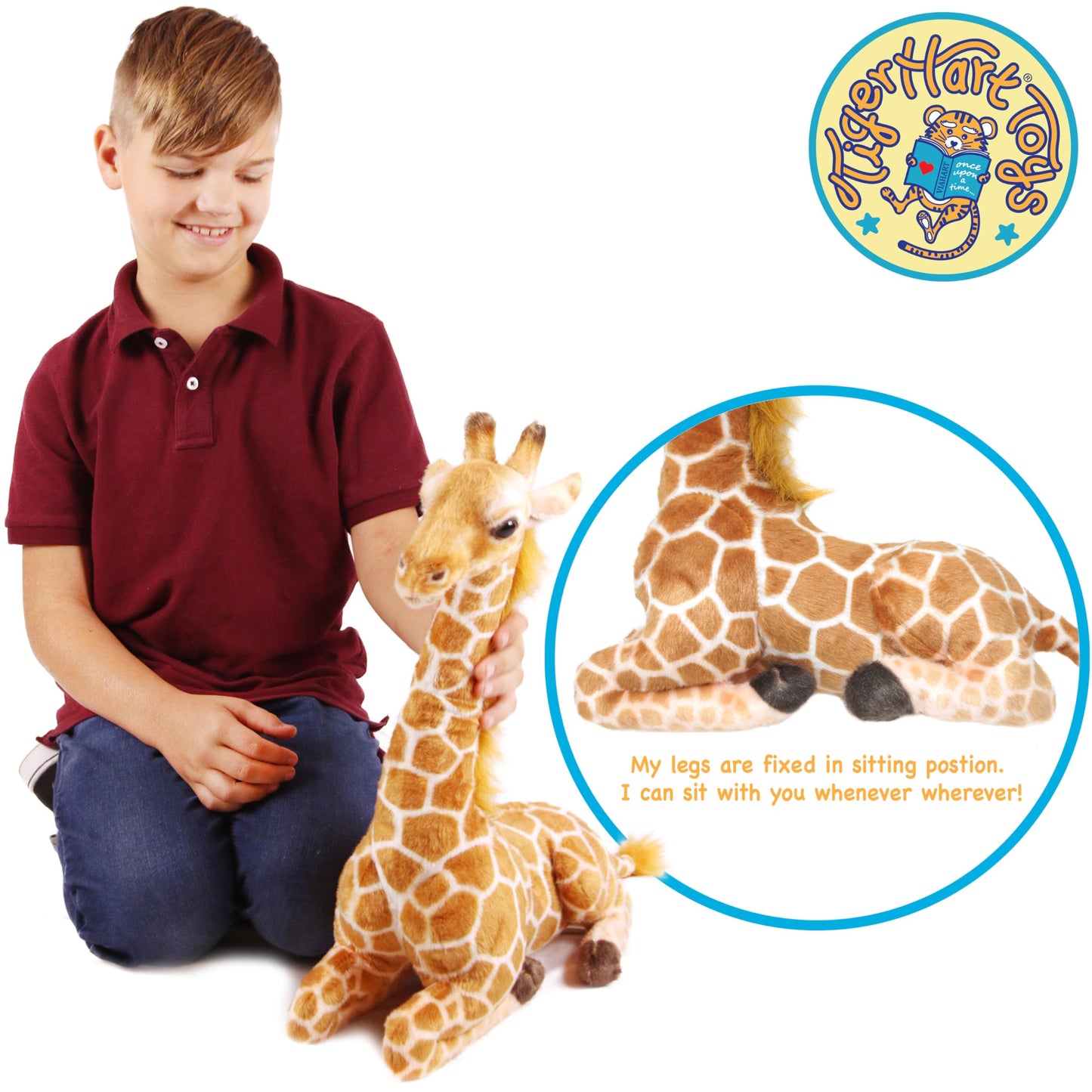 TigerHart 18 Inch Jehlani the Giraffe Plush Stuffed Animal - Multicolor Polyester