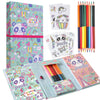 Panda Coloring Book Set With Coloring Pages & Colored Pencils, Art Supplies For Kids Ages 4-6-8, Arts Crafts Travel Coloring Kit For Girls 4 5 6 7 8 Year Old Birthday Gift