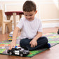 Toy To Enjoy Friction Powered Police Car With Light & Sounds - Heavy Duty Plastic Vehicle Toy For Kids & Children - Openable Doo
