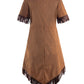 Relibeauty Girls Thanksgiving Costume Kids Dress Outfit With Hair Accessories And Necklaces, 4T/110 Brown