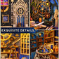 Ourmiao Book Nook Kit Interstellar, Diy Booknooks Kit For Adults Teens With Sensor Lights, Bookshelf Diorama Miniature Scenes In