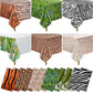 12Pack Animal Safari Tablecloth Jungle Animal Zoo Theme Party Table Cloth Leopard Tiger Zebra Giraffe Palm Leaf Print Table Cove