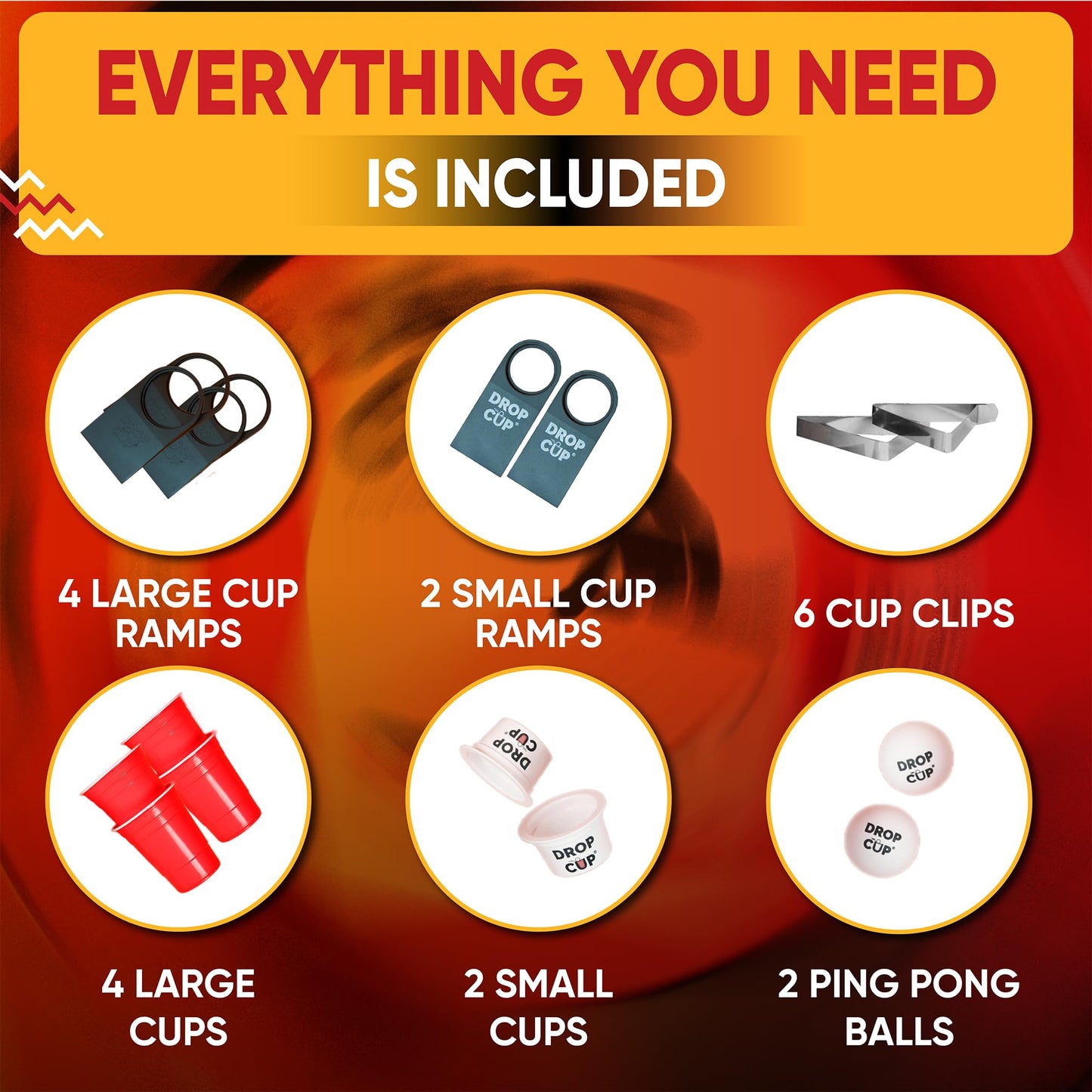Drop Cup Clip and Play Table Pong Game - Fun for All Ages, Plastic, AB8578, Transform Any Surface into a Party Zone
