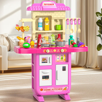 MSKOLER Pretend Play Kitchen Toy for Girls Age 3 4 5 6 7 8 - Toy Kitchen Accessories Food Toy for 3 4 5 6 Years Old Girls, Cutti