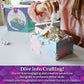 Pinwheel Crafts Mermaid DIY Jewelry Box Kit - 530Pc Craft Set for Girls 6+, 6x4x3 inches, Sparkly Paint, Model PW0012