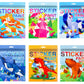 Crafts For Kids Ages 4-8 Sticker Paint Books 6 Pack Number Sticker Books For Kids Girls Boys Easter Party Favor, Car Road Plane Travel Activity Books