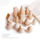 Ulanik Wonderful Bag Toddler Montessori Toys For 3 Year Old + Unfinished Wooden Figurines For Shape Sorting & Diy Painting Pyrography Decoupage Crafts — 20 Pcs