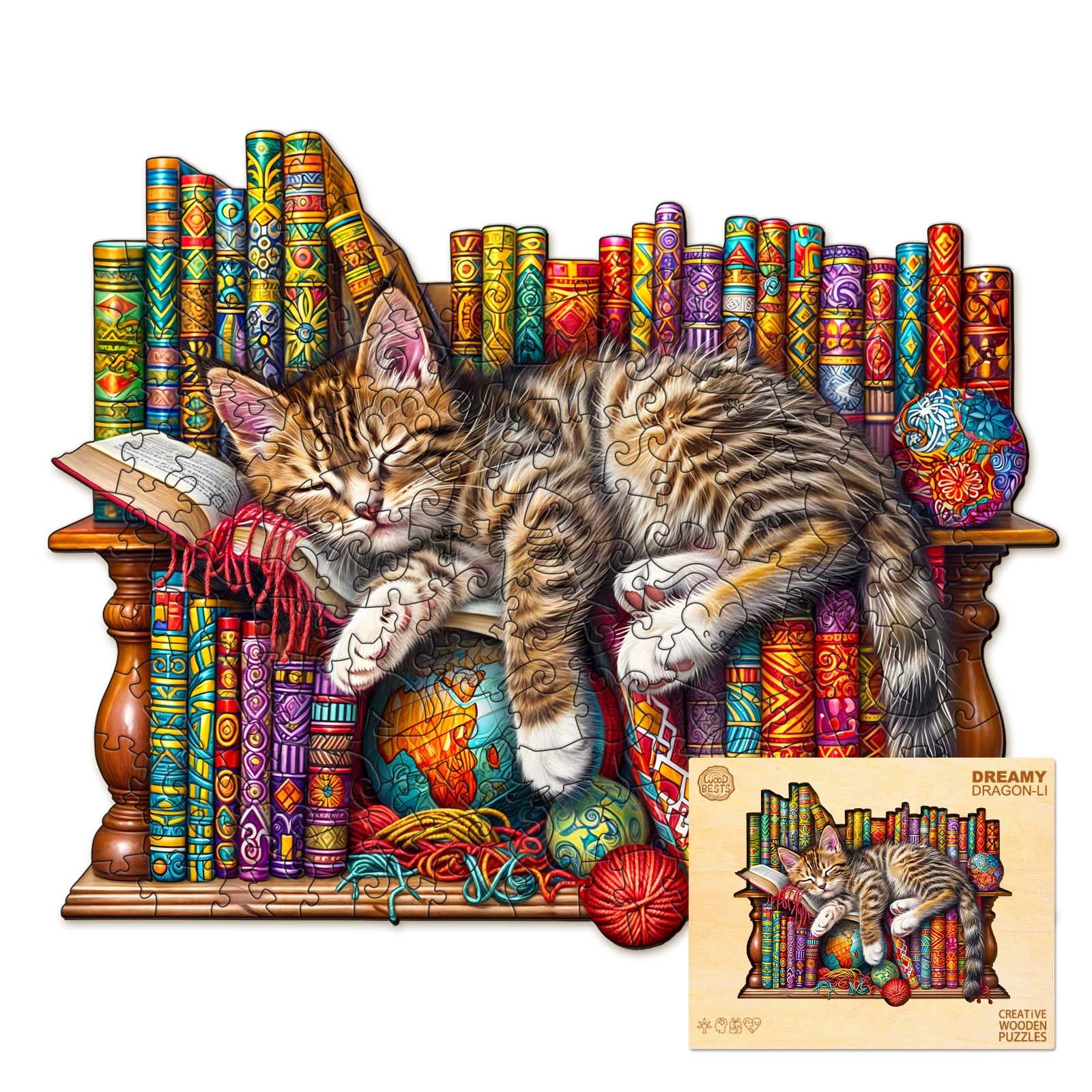 Wooden Puzzles For Adults, Cat Puzzles With Unique Animal Shapes, Wooden Jigsaw Puzzles With Wood Puzzle Box, Birthday Gifts For Women Men, Wood Adult Puzzles (L-13.4 * 10.8In 280Pcs)