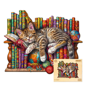 Wooden Puzzles For Adults, Cat Puzzles With Unique Animal Shapes, Wooden Jigsaw Puzzles With Wood Puzzle Box, Birthday Gifts For Women Men, Wood Adult Puzzles (L-13.4 * 10.8In 280Pcs)