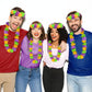 52Pcs Mardi Gras Leis Hawaiian Throws Decorations - Flower Necklaces Headbands Bulk For Parade Party Favors Supplies