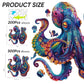 Qiuenisray Wooden Puzzles for mature-themeds Octopus Wooden Jigsaw Puzzles 200pcs 11.2x11.2in Medium Unique Shape mature-themed Puzzles Irregular Wood Puzzles Creative Gift for mature-themeds and Kids Family Game