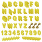 BLUE PANDA 126-Piece DIY Gold Glitter Banner Kit - Letters A-Z, Numbers 0-9, Hearts, Stars, 3 Strings for Party, Birthday Decora