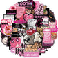 Cool But Cute Y2K Stickers (55 Pieces) - Kawaii, Black & Pink Themed, Waterproof | Stickers For Kids, Girls, Teens, Laptop, Wate