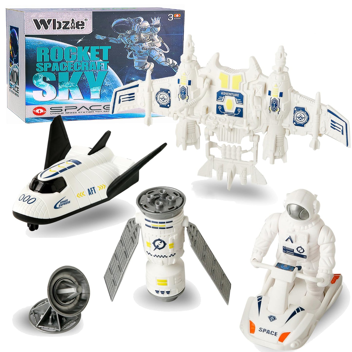 Wbzle Space Explorer Toy Kit, Space Toys Set With Astronaut Figure, Astronaut Exploration Gift For Exploring Boys And Girls