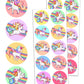 Unicorn Sticker Sheets For Kids, 1.5'' - 20 Sheets, 200 Stickers