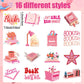 Beyumi Pink Bookish Sticker Roll - 1000Pcs Pink Bookish Stickers In 2 Rolls Waterproof Reading Book Aesthetic Kindle Decals Gift Laptop Bottle Scrapbook Luggage Envelope Decor For Kids Girl Book Lover