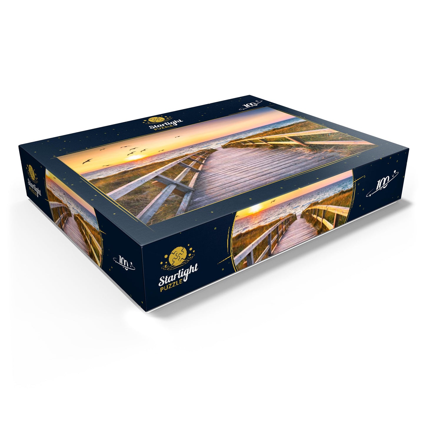 Mypuzzle Sunset On Dune Beach In The North Sea - Premium 100 Piece Jigsaw Puzzle For Adults