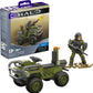 Mega Halo The Series Atv Building Toys Set, Fleetcom Mongoose Vehicle With 79 Pieces, 1 Poseable Articulation Figure, Green, Kids Or Adults