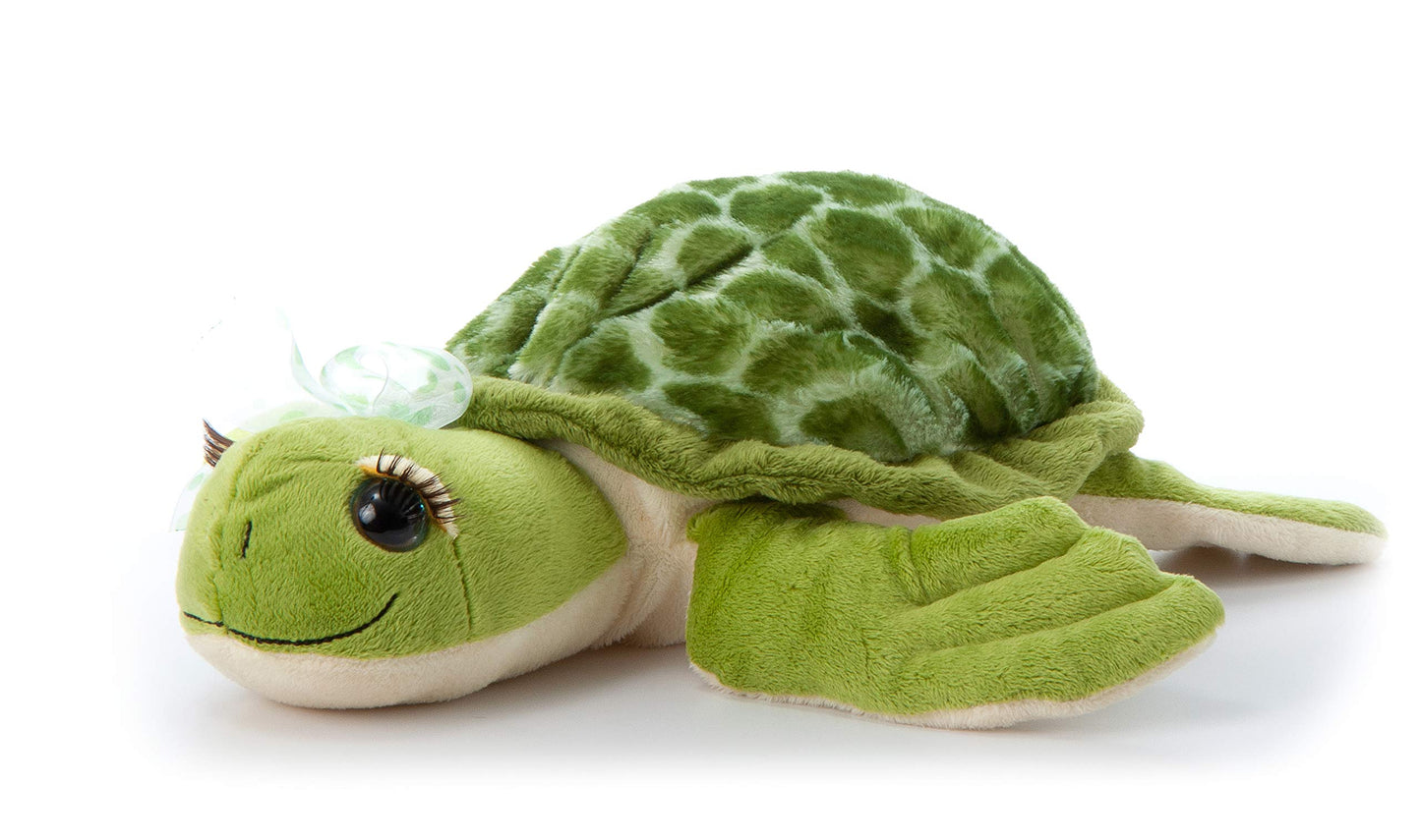 The Petting Zoo Sea Turtle Plush Toy, 12 inches, Green, Model 718015, Soft Polyester Stuffed Animal Gift for Girls