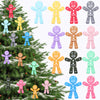 Honoson 12 Pcs 3D Printed Fidget Toy 3D Printed Gingerbread Man Small Animal Toy Flexible Cute Articulating Pet Stress Relief Fi