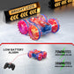 Waterproof RC Cars for Kids with LED Lights, Remote Control Car for Boys Age 4-7 8-12 4-8, Amphibious 4WD Stunt Car Swimming Poo