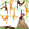 Kugliwa 8 Pcs Hanging Monkey Stuffed Animal Toys Plush Monkey Toy Cute Soft Lifelike Monkey Plush Toys for Jungle Forest Animal Theme Party Favors Birthday Gift  24 Inch (Color Set 1)