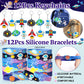 SNLN Outer Space Party Favors Birthday Supplies Non-Woven Gift Bag Stress Ball Spaceship Toy Astronaut Eraser Silicone Bracelet