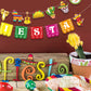 Cinco De Mayo Banner Mexican Party Supplies Sign Banner Garland Fiesta Party Decoration Day of The Dead Backdrops Ceiling Hangin